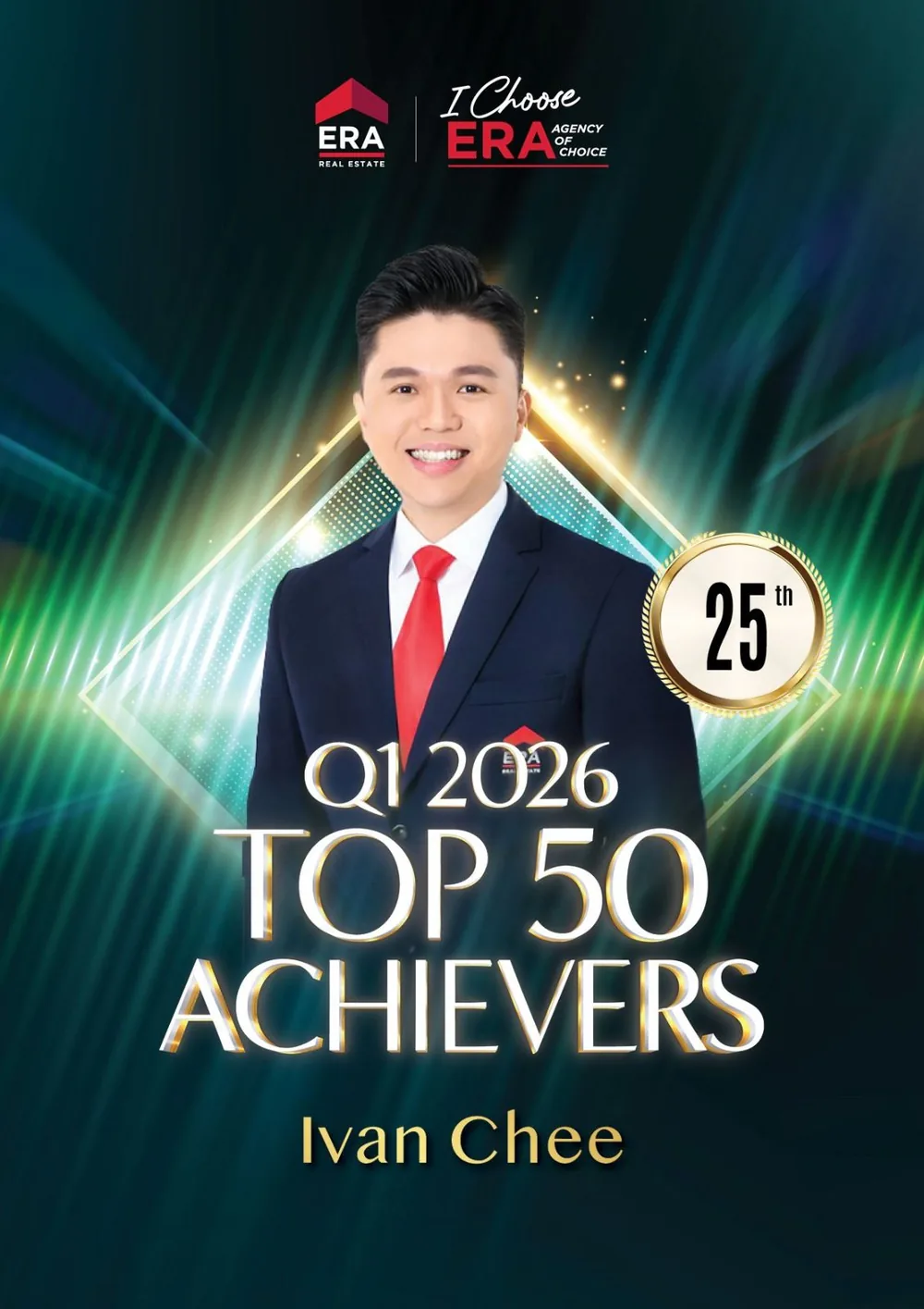 ERA Q1 2026 Top 50 Achievers, #25, Ivan Chee