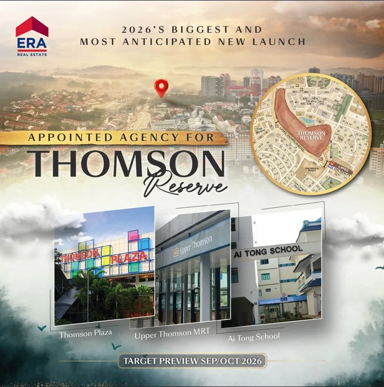 Thomson Reserve, ERA appointed agency banner. 2026's biggest new launch on Upper Thomson.